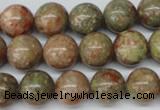 CRO307 15.5 inches 12mm round Chinese unakite beads wholesale