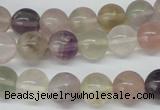 CRO309 15.5 inches 12mm round rainbow fluorite beads wholesale