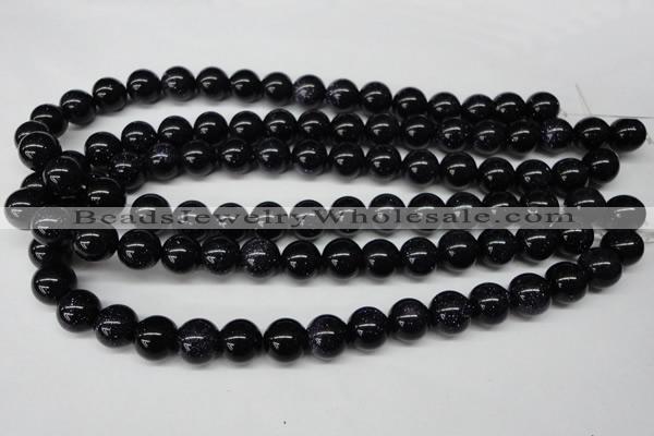 CRO310 15.5 inches 12mm round blue goldstone beads wholesale