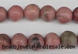 CRO359 15.5 inches 12mm round rhodochrosite gemstone beads wholesale