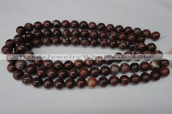 CRO382 15.5 inches 14mm round red picture jasper beads wholesale