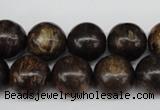 CRO387 15.5 inches 14mm round bronzite gemstone beads wholesale