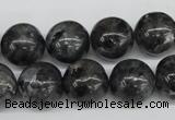 CRO399 15.5 inches 14mm round black labradorite beads wholesale