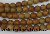 CRO41 15.5 inches 6mm round grain stone beads wholesale