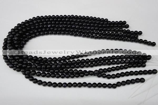 CRO42 15.5 inches 6mm round blue goldstone beads wholesale