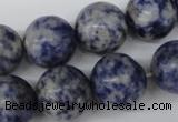 CRO424 15.5 inches 16mm round blue spot gemstone beads wholesale