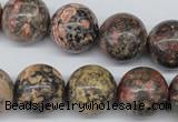 CRO446 15.5 inches 16mm round red leopard skin jasper beads wholesale