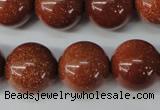 CRO486 15.5 inches 18mm round goldstone beads wholesale