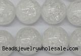 CRO497 15.5 inches 18mm round crack rock crystal beads wholesale