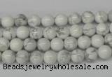 CRO55 15.5 inches 6mm round white howlite turquoise beads wholesale