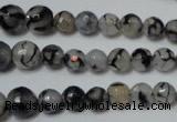 CRO704 15.5 inches 6mm – 14mm faceted round dragon veins agate beads