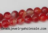 CRO80 15.5 inches 8mm round red agate gemstone beads wholesale