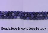 CRO800 15.5 inches 4mm round matte sodalite gemstone beads