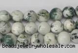 CRO81 15.5 inches 8mm round tree agate gemstone beads wholesale