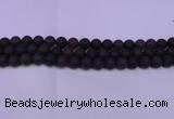 CRO840 15.5 inches 4mm round matte smoky quartz beads