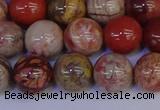 CRO874 15.5 inches 12mm round red porcelain beads wholesale