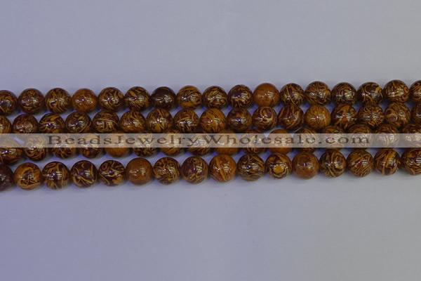 CRO883 15.5 inches 10mm round elephant blood stone beads