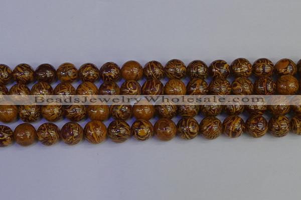 CRO885 15.5 inches 14mm round elephant blood stone beads