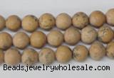 CRO91 15.5 inches 8mm round Chinese wood jasper beads wholesale