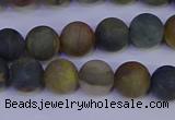 CRO912 15.5 inches 8mm round matte golden pietersite beads