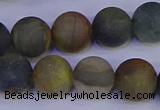 CRO914 15.5 inches 12mm round matte golden pietersite beads