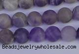 CRO922 15.5 inches 8mm round matte dogtooth amethyst beads