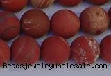 CRO934 15.5 inches 12mm round matte red jasper beads wholesale
