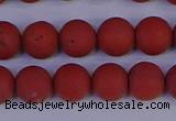 CRO943 15.5 inches 10mm round matte red jasper beads wholesale