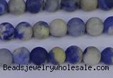 CRO951 15.5 inches 6mm round matte sodalite beads wholesale