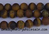 CRO961 15.5 inches 6mm round matte yellow tiger eye beads wholesale