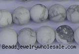 CRO984 15.5 inches 12mm round matte white howlite beads wholesale