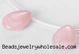 CRQ04 18*25mm flat teardrop A grade natural rose quartz beads