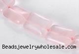 CRQ07 10*14mm rectangle A grade natural rose quartz beads