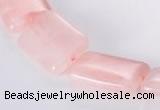 CRQ09 A grade 18*25mm rectangle natural rose quartz beads