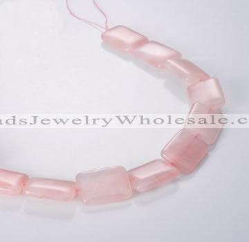 CRQ09 A grade 18*25mm rectangle natural rose quartz beads