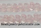 CRQ105 15.5 inches 7*11mm double heart natural rose quartz beads