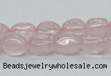 CRQ106 15.5 inches 9*12mm nugget natural rose quartz beads wholesale