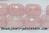 CRQ109 15.5 inches 20*20mm faceted square natural rose quartz beads