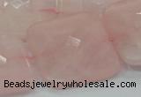 CRQ110 15.5 inches 30*30mm faceted square natural rose quartz beads