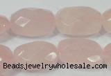 CRQ113 15.5 inches 18*25mm faceted freeform natural rose quartz beads