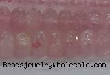 CRQ117 15.5 inches 6*10mm faceted rondelle rose quartz beads