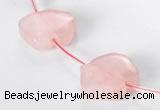 CRQ12 18*19mm pig-shaped A grade natural rose quartz beads