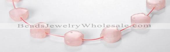 CRQ12 18*19mm pig-shaped A grade natural rose quartz beads