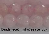 CRQ131 15.5 inches 10mm faceted round natural rose quartz beads