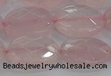 CRQ149 15.5 inches 15*20mm faceted oval natural rose quartz beads