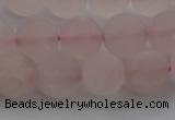 CRQ183 15.5 inches 10mm round matte rose quartz beads wholesale