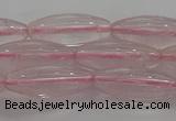 CRQ190 15.5 inches 8*20mm rice natural rose quartz beads