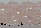 CRQ197 15.5 inches 12*16mm faceted teardrop natural rose quartz beads