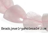 CRQ22 16 inches 25mm triangle rose quartz beads Wholesale