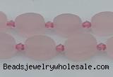 CRQ231 15.5 inches 10*14mm oval rose quartz beads wholesale